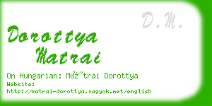 dorottya matrai business card